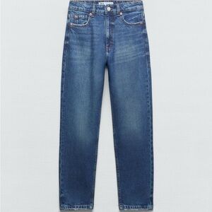 Zara Mom Fit High Waist Blue Women's Jeans